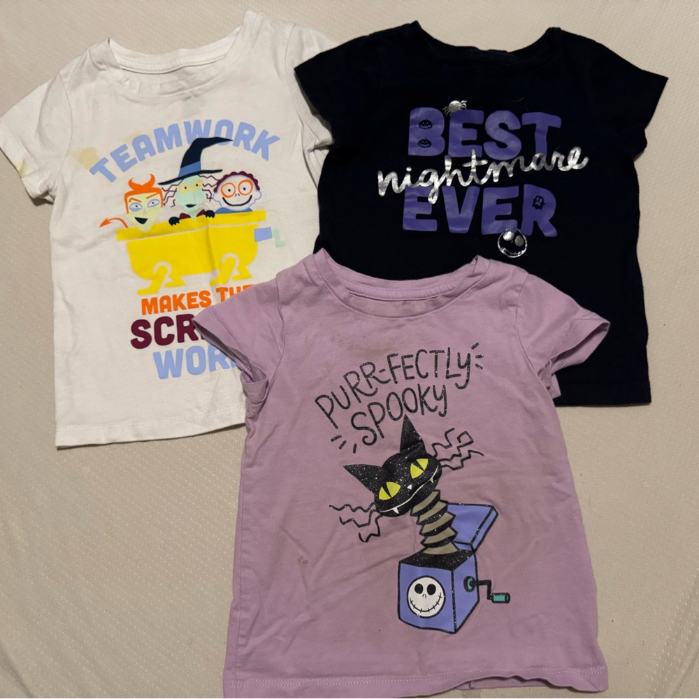 2T shirt bundle - Disney shirts (3) Long sleeve shirts (2)